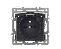 UNIC modul zsuvka MDZ230VIP44 16A s krytem ern pro rmeek 82mm - 68 K