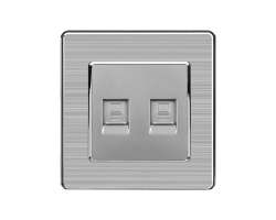 SRAN Zsuvka 2xRJ45 v rmeku nerez ocel - 80 K