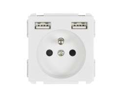 SRAN bl Modul MDZ230USB25V Zsuvka 230V+2xUSB 5V/2,1A  - 158 K