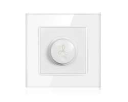 SRAN vyp�na� s regul�torem pro v�tr�k/ventilaci v�etn� r�me�ku, sklo b�l� - 68 K�