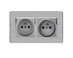 SRAN Elektrick� dvojz�suvka 2x230V ve dvojr�me�ku nerez ocel - 146 K�