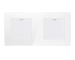 SRAN Luxusn� set 2x univerz�ln� vyp�na� (�. 7 / �. 6) v b�l�m sklen�n�m r�me�ku - 106 K�