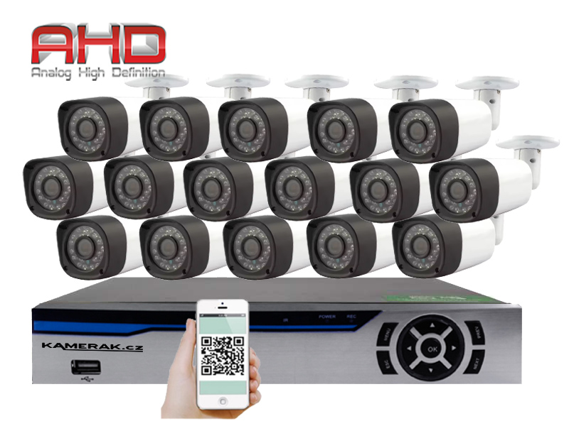 16 kamerov systm AHD HE16-50A 2Mpx