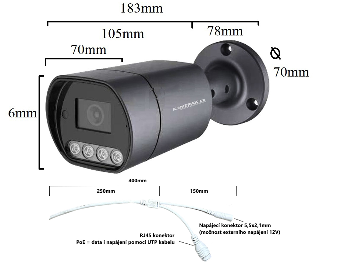IP kamera  nabdne zznam ve 4MPx rozlien