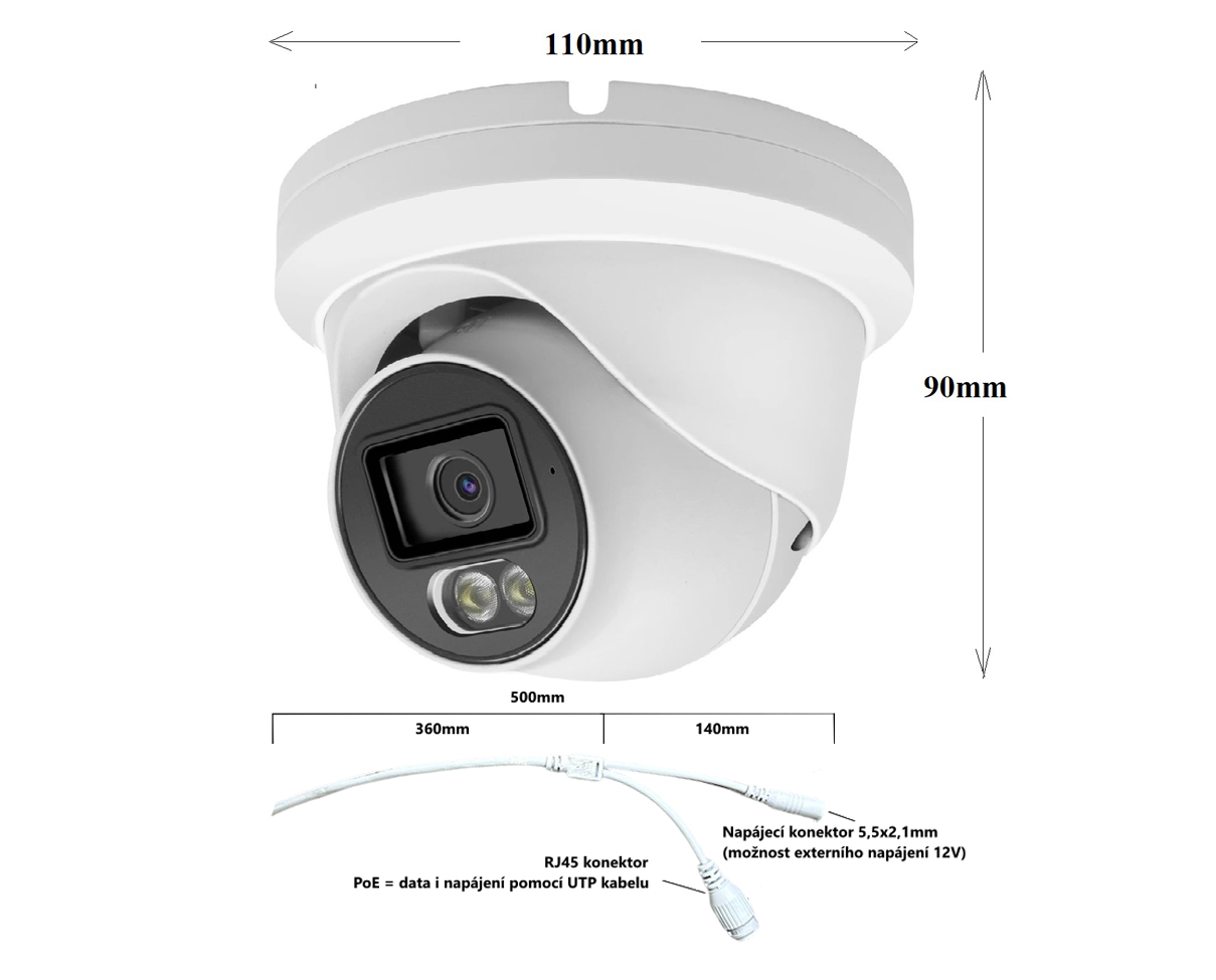 PoE IP kamera  XM-09D 8Mpx