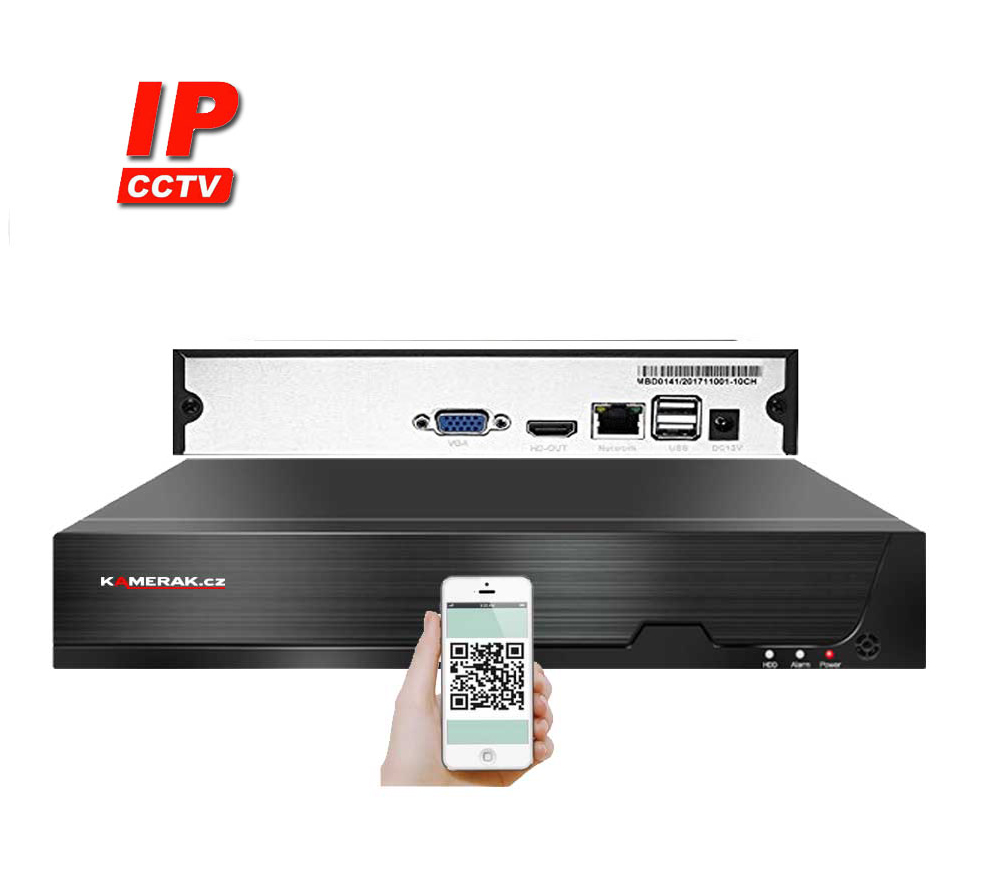 Rekordr bez PoE 6410 pro pipojen 10 IP kamer  