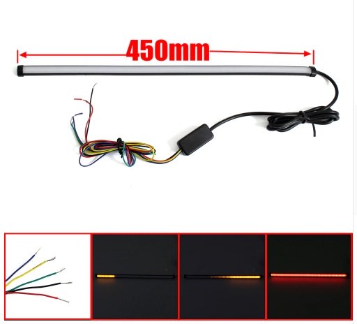 VOLNA LED brzdov� sv�tlo s blinkry na motorku 45cm - 436 K�