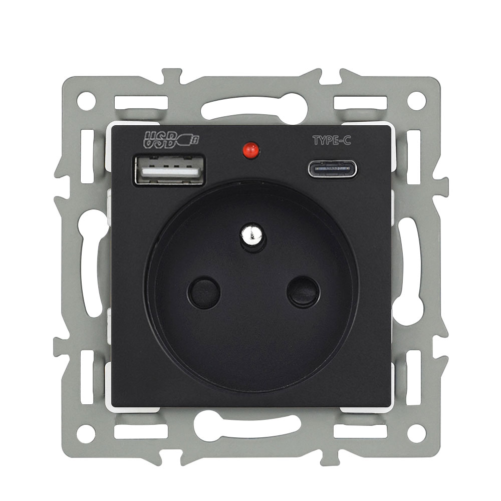 modul zsuvka MDZ230USB+C5V ern pro rmeek 82mm