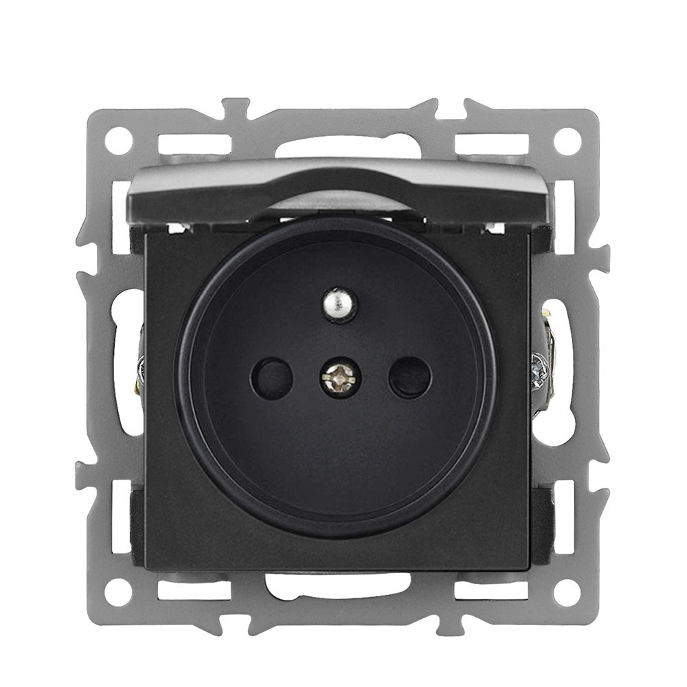 modul zsuvka MDZ230VIP44 16A s krytem ern pro rmeek 82mm