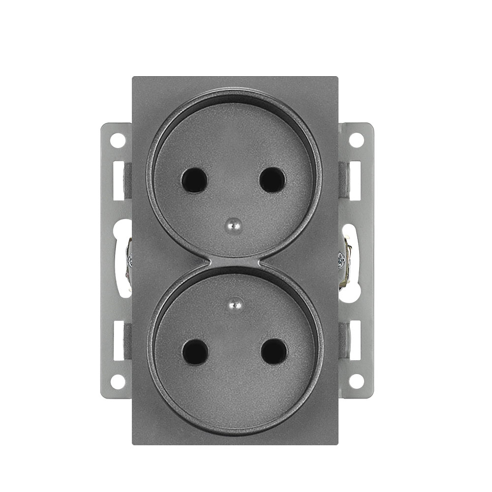 modul dvojzsuvka MDDZ230V Zsuvka 2x230V 16A, plast ed pro rmeek 122mm