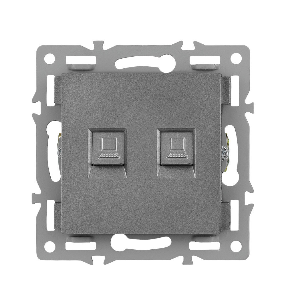 modul zsuvka MDZ2RJ45CAT5 Zsuvka 2xRJ45 cat5 plast ed pro rmeek 82mm