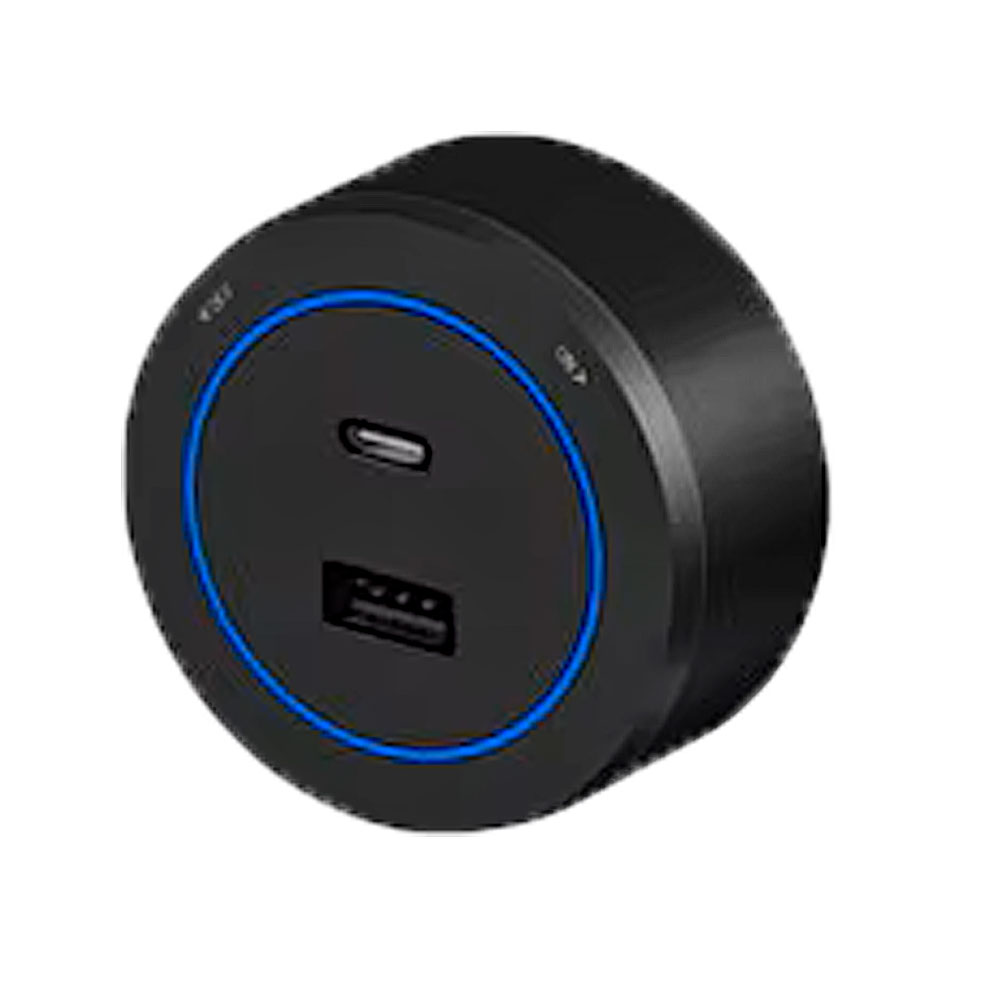 VoltLine zsuvkov modul USB+USB-C ern (68x30mm) pro nstnn lity