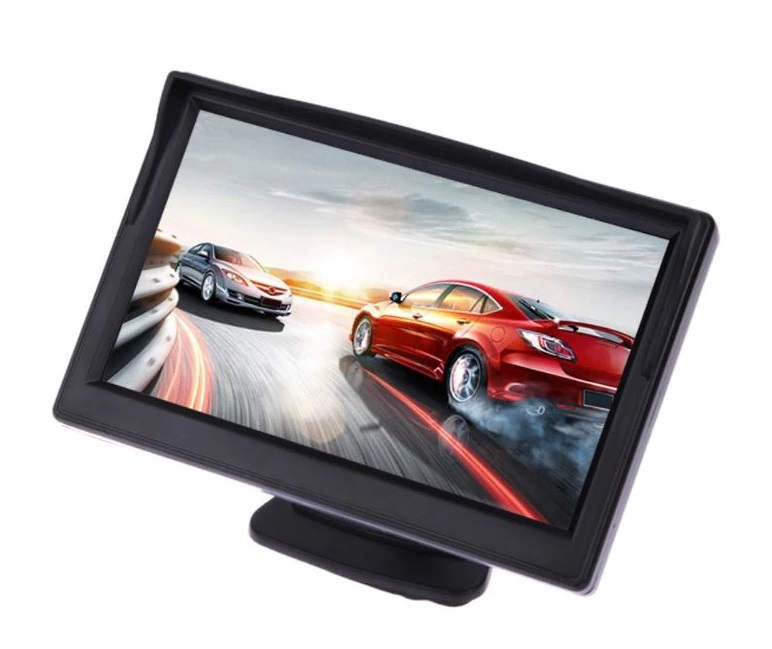 Parkovac� monitor s LCD 5" displejem - model C0070 s p��savkou a mont�� na palubn� desce
